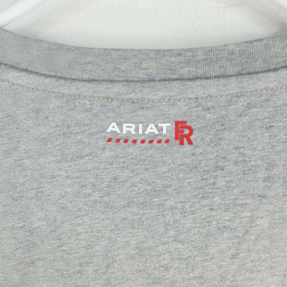 Ariat Men Gray Henley Large FR Work Crew Long Sleeve T-Shirt CAT2 2212 Perdido - Picture 8 of 16
